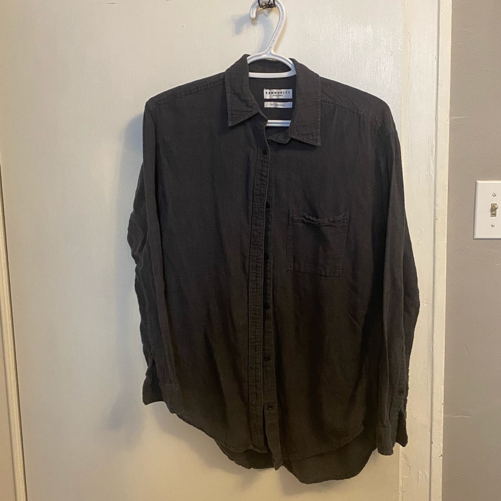 Community Linen Button Down XXS